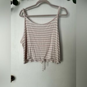 Pink and White Striped Aerie Tank